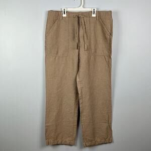 Perry Ellis linen blend wide leg pants size 34